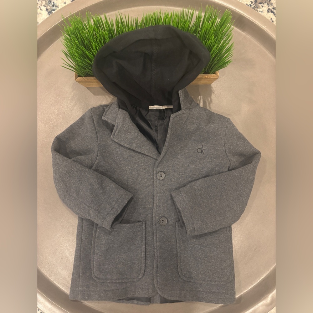 Calvin Klein Kids Gray Hooded Jacket Size 3T NWOT - Picture 3 of 10